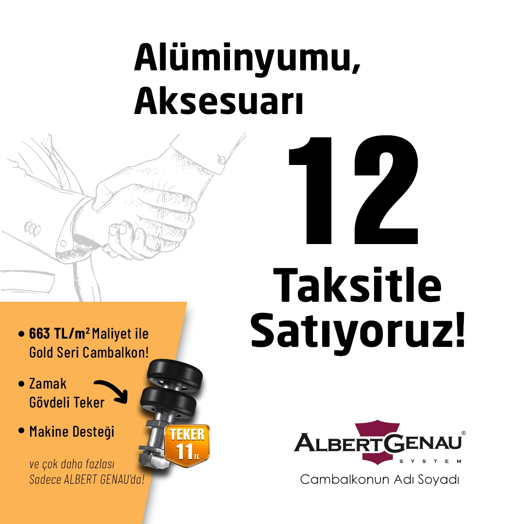 Alüminyum 12 Taksit Kare